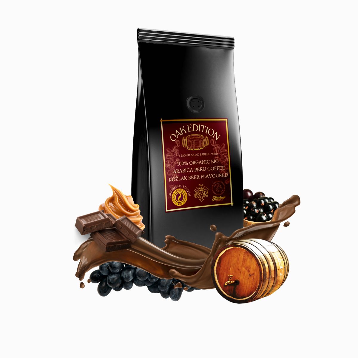 OAK EDITION PERU 100% Arabica ORGANIC BIO KOŹLAK BEER FLAVOURED 200 g. z Browaru Amber